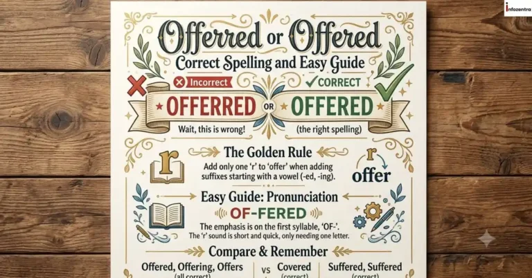 Offerred or Offered Correct Spelling and Easy Guide