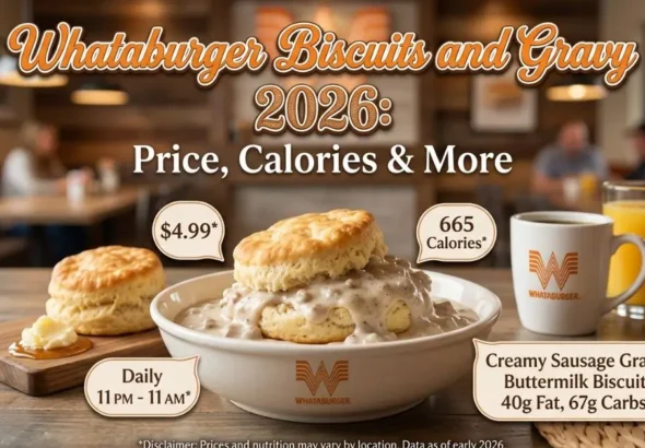 Whataburger Biscuits and Gravy 2026: Price, Calories & More
